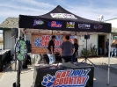 Photo of KATJ Radio Station booth broadcasting Live